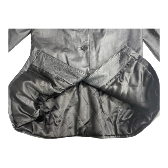 VTG NYC New York Cargo black leather jacket size Large. - Picture 5 of 12